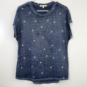 Women's Top Navy Blue Nautical Small